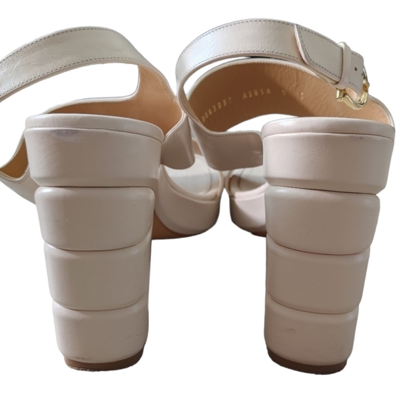 Salvatore Ferragamo Leather Strap Block Heels Shoes - Picture 4 of 16